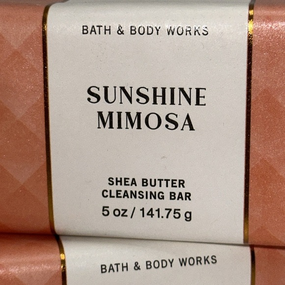 Bath & Body Works Sunshine Mimosa Shea Butter Bar Soap 5.0 Oz. 2 Pack - Picture 2 of 6